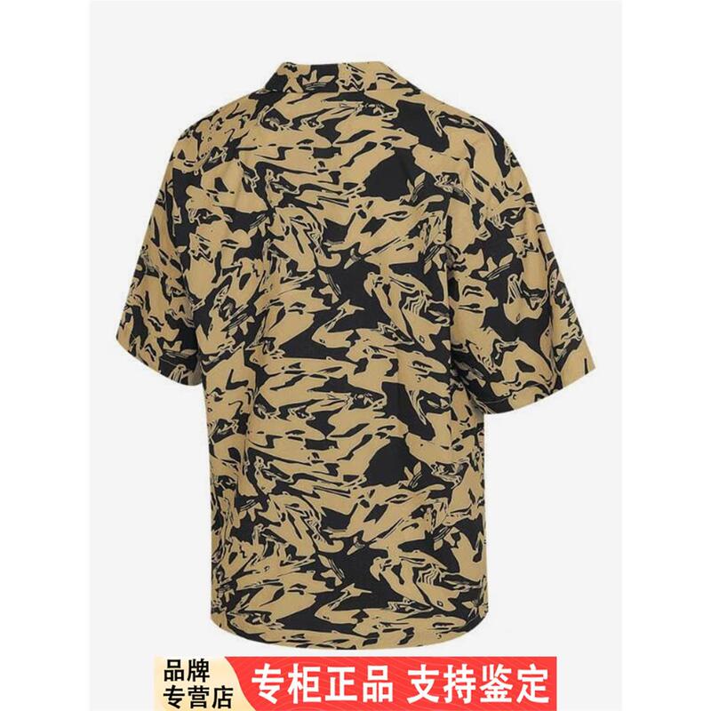 Adidas/Adidas Official Authentic Clover Men's Loose Lapel Short-Sleeved Printed Shirt Jd1149 Adidas/Adidas Official Authentic Clover Men's Loose Lapel Short-Sleeved Printed Shirt Jd1149