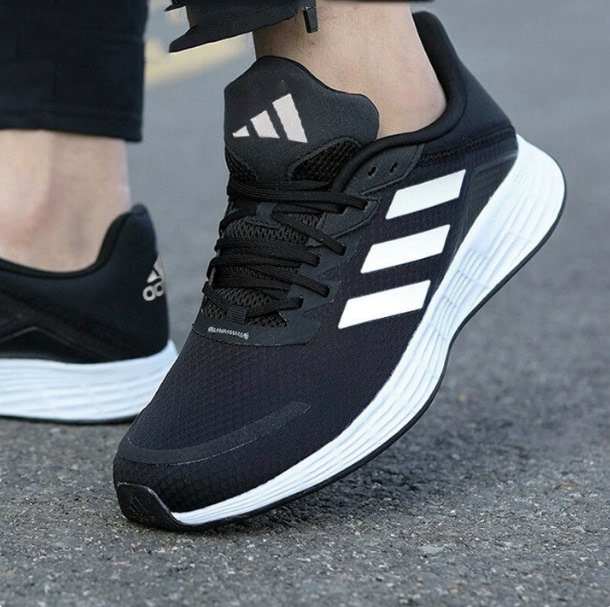 Adidas Men's and Women's Running Shoes Summer Breathable Shock-Absorbing Anti-Slip Black Lace-Up Jq9715Jq9716
