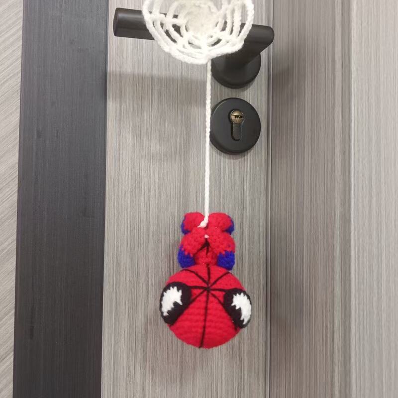 Hand-Crocheted Spider-Man Doll, Yarn-Woven Finished Product, Pendant Keychain, Gift for Friends