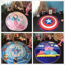 Cartoon round mat childrens toy game climbing mat cloakroom living room bedroom computer chair picnic mat
