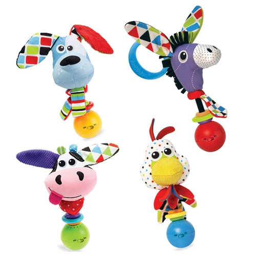 幼奇多 Музыкальная погремушка с животными для новорожденных, прорезыватель для младенца для утешения малышей, игрушка на кроватку