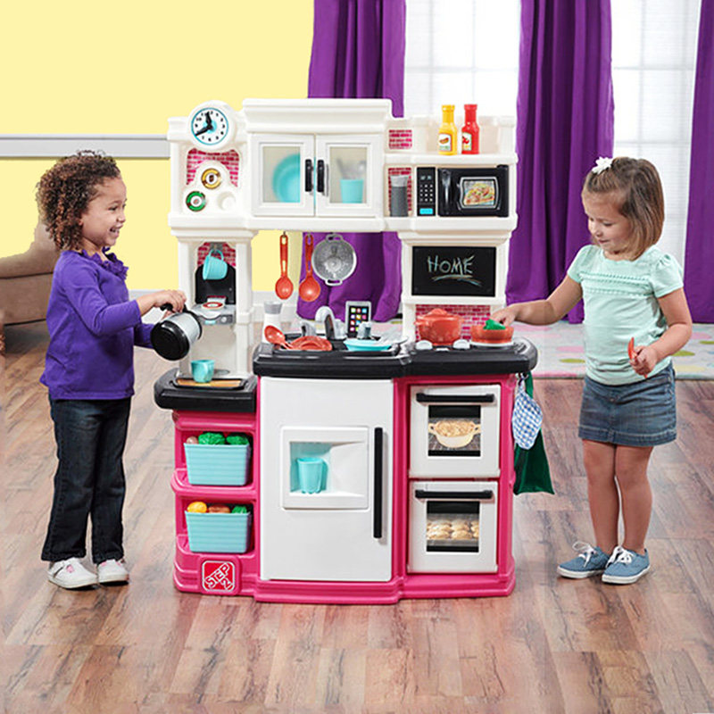 American imported STEP2 children's toys to play home wine large 3 4-year-old girl simulation kitchen set cooking kitchenware