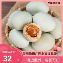 Chenyis tales sea duck eggs Guangxi mangrove Beibu Gulf specialty roasted salted duck eggs authentic flow oil disassembled ready to eat