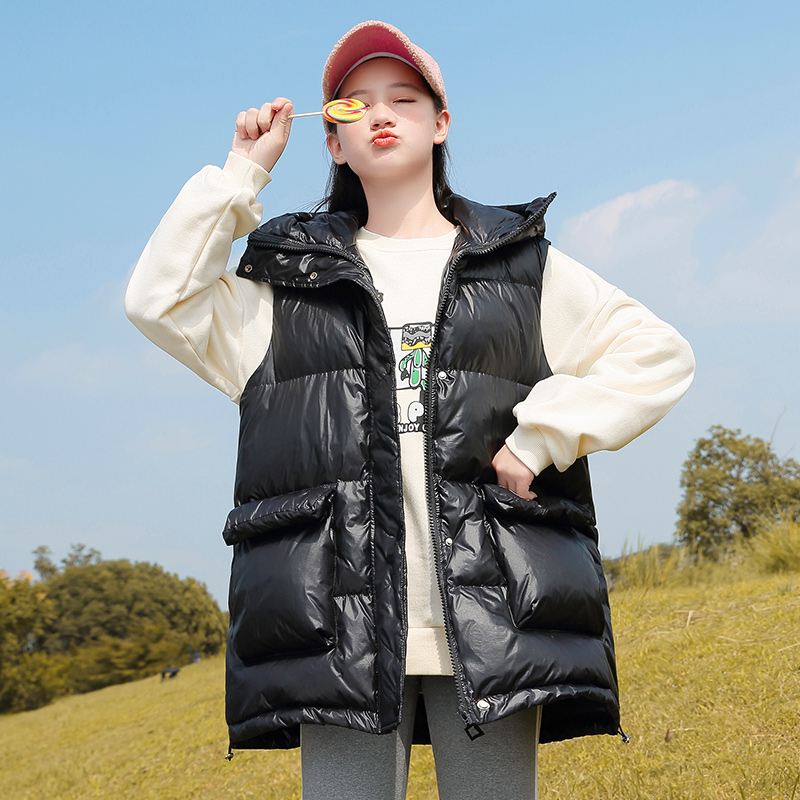 New Year's clothes coat 14 winter dress 12 to 15 years old girl vest vest wear coat coat