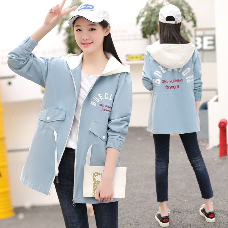 Spring Autumn Dress Girl Fall Grand Boy Women Dress 100 Hitchcoat Woman 12 Junior High School students 15-13 August Wind coat