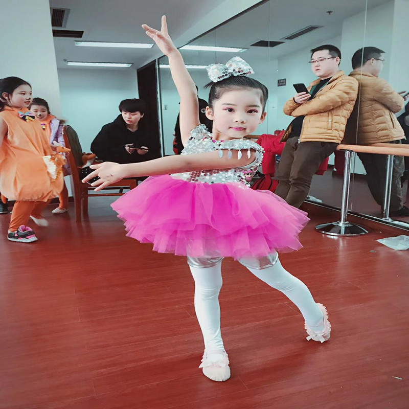 Mới biểu diễn điệu nhảy jazz của các cô gái cô gái trống hiện đại nhảy điệu nhảy đường phố sequin thời trang trẻ em