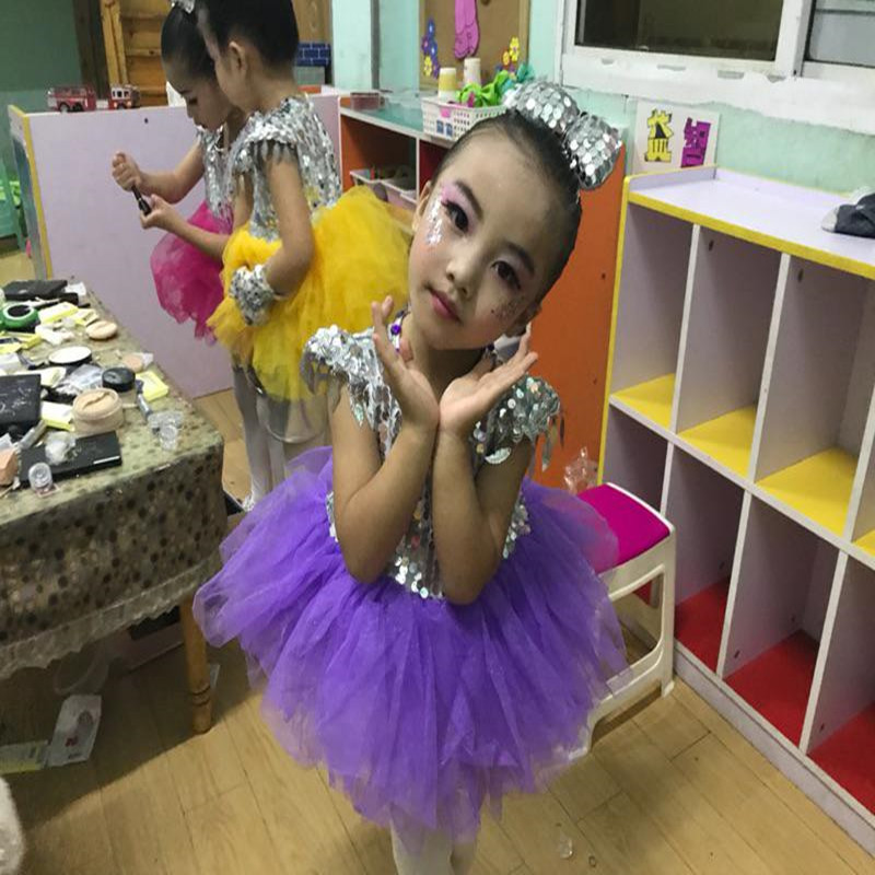Mới biểu diễn điệu nhảy jazz của các cô gái cô gái trống hiện đại nhảy điệu nhảy đường phố sequin thời trang trẻ em