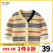 Childrens knitted cardigan autumn boys foreign Spring and Autumn Sweater womens baby cotton handmade wool coat coat