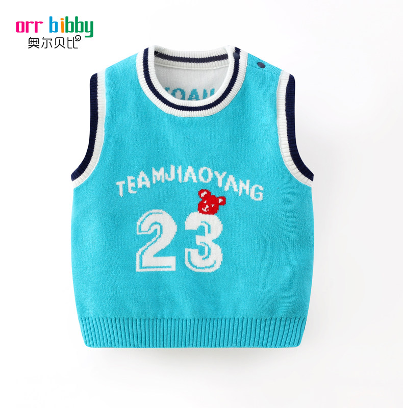 Baby waistcoat Spring autumn outside wearing children sweater waistcoat boy autumn clothes camaradas woman baby pure cotton-knitted sweatshirt vest