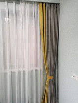 Ningbo curtains simple modern Nordic fresh cotton and linen blackout curtains solid color thickening Ningbo provides installation