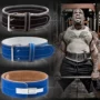 Squat belt tập thể dục thể hình nam giới và phụ nữ đào tạo thể thao cử tạ cứng kéo bảo vệ thể thao đồ bảo hộ thắt lưng da bao đầu gối thể thao