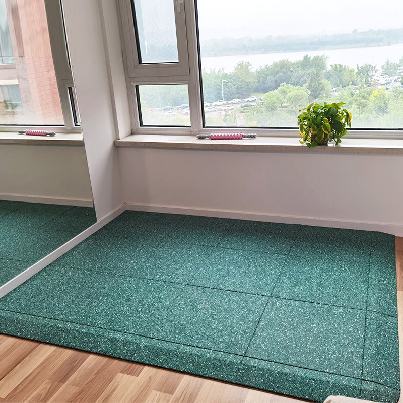 Gym mat mat shock mat rubber mat household sports floor tile strength area of the gym mat thickening mat mat