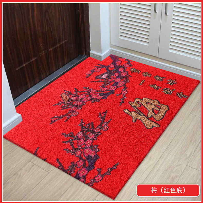 Red thảm mat hoan nghênh trước thảm cửa trước thảm cửa tấm thảm chùi chân nhà tiền sảnh tấm thảm chùi chân thảm bếp - Thảm sàn xốp nền nhà