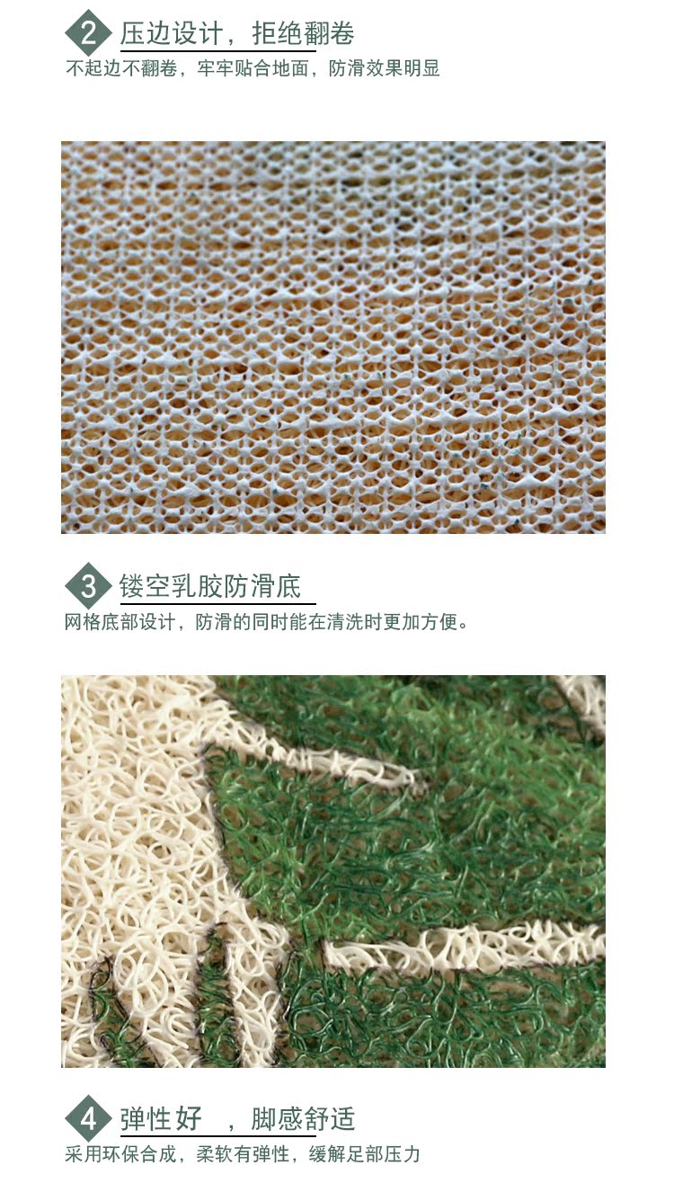 Ins màu xanh lá cây Bắc Âu hộ gia đình cửa bụi sàn thảm phòng ngủ cửa thảm mat cửa nhà bếp chống trượt mat - Thảm sàn thảm chùi chân khách sạn