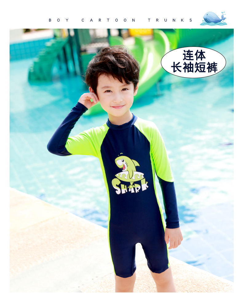 Youyou đồ bơi trẻ em trai dính liền trẻ em lớn trẻ em dài tay áo bãi biển kem chống nắng cậu bé bé lặn áo tắm đồ bơi dài tay cho bé gái