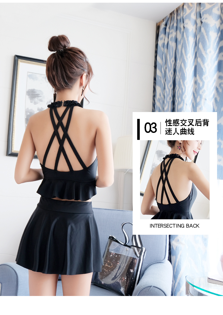 Áo tắm nữ 2018 mới hai, ba bộ chia tay mùa xuân Hàn Quốc bảo thủ nóng bỏng che bụng nhỏ áo tắm sinh viên 	áo tắm 2 mảnh cho bé gái	
