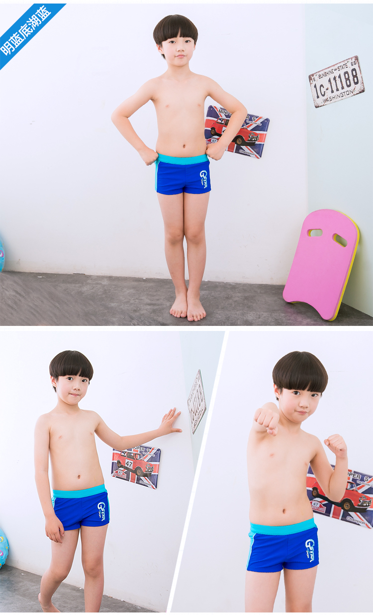 Bạn bơi quần áo trẻ em bé trai quần boxer quần bơi thiếu niên cậu bé lớn bé trai chia bé bơi phù hợp - Bộ đồ bơi của Kid đồ bơi cho be trai 10 tuổi