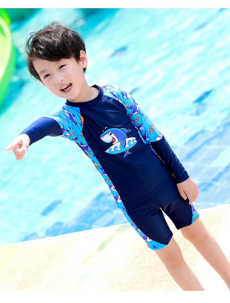 Youyou đồ bơi trẻ em trai dính liền trẻ em lớn trẻ em dài tay áo bãi biển kem chống nắng cậu bé bé lặn áo tắm đồ bơi dài tay cho bé gái