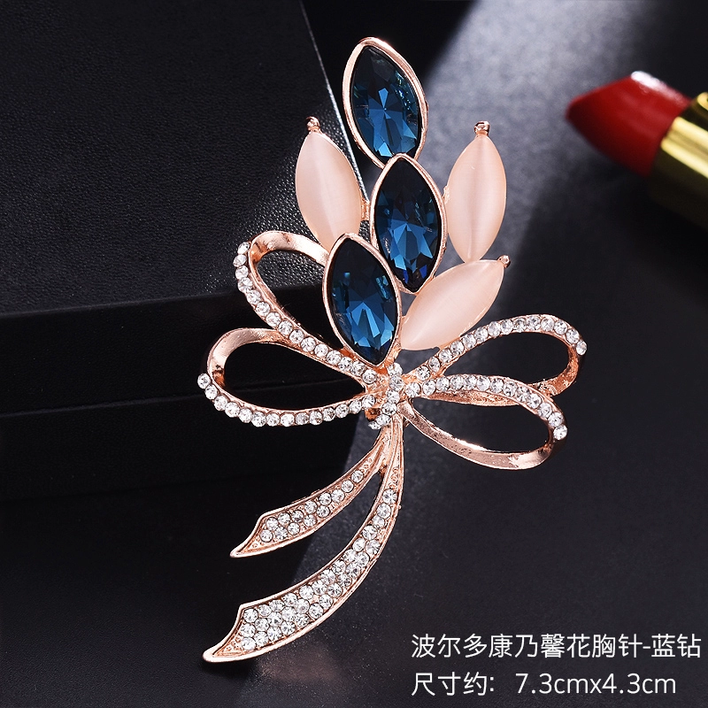 Nhật Bản và Hàn Quốc Thời trang Bướm Corsage Ngọc trai nhân tạo Trâm Nữ Big Pin Khăn quàng cổ Khóa khăn len với phụ kiện - Trâm cài