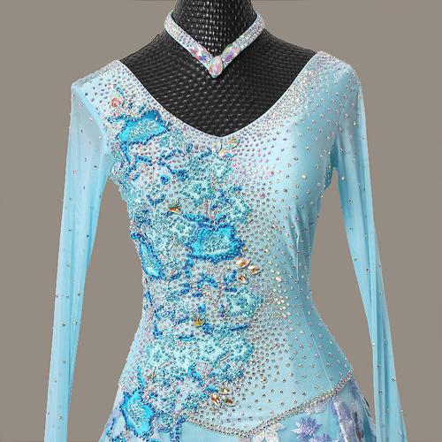 Custom size competition ballroom dance dresses for women girls Modern dance competition dress big swing dress national standard dance Waltz performance dress performance dress