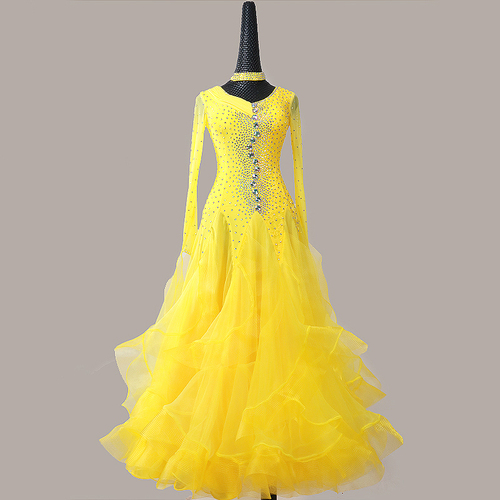 Custom size competition ballroom dance dresses for women girls Modern dance show dress competition dress big Swing Skirt Waltz Dance Dress national standard dance