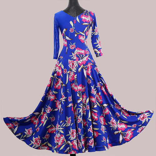 Custom size competition ballroom dance dresses for women girls Modern dance dress Skirt Waltz national standard dance big swing dress