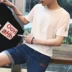 Mùa hè nam nghỉ ngơi tất cả áo phông trắng tay ngắn Quần áo thể thao nam quần áo giá rẻ nam 20-30-35-40 tuổi áo phông nam có cổ Áo phông ngắn