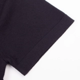 Ретро черная трикотажная футболка с коротким рукавом, воротник поло