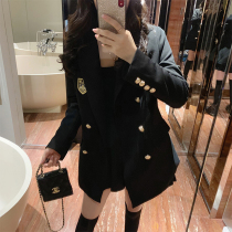 Inlen College Wind Jk Suit Jacket Women Majealure Autumn Winter New Little Subblack Fried Street Little West Suit
