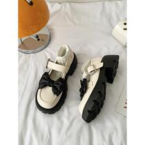 majeallure2022 new jk small leather shoes Mary Jane womens single shoe coarse heel soft bottom matching skirt Academy day