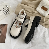 majealure day ensemble jk small leather shoes women shoes 2022 new retro academy wind mary rare dress single shoes
