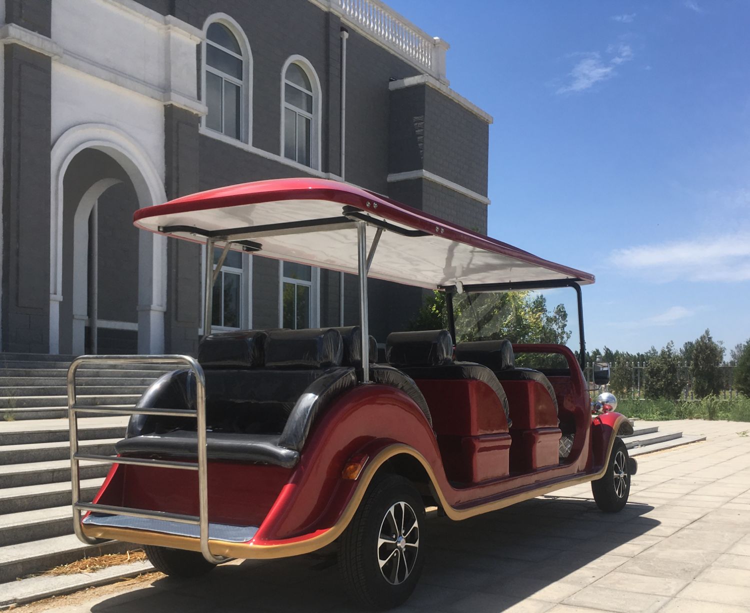 Xe điện caravan cổ điển 12 xe du lịch 8 khối để xem xe 8 văn phòng bán hàng để xem xe 12 - Xe đạp điện xe điện dk bike