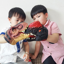 Dinosaur hand puppet soft glue Velociraptor Tyrannosaurus Rex shark gloves children simulation animal model interactive boy toy