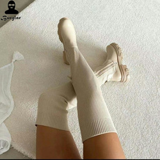 Женские сапоги knee-high boots women's thick