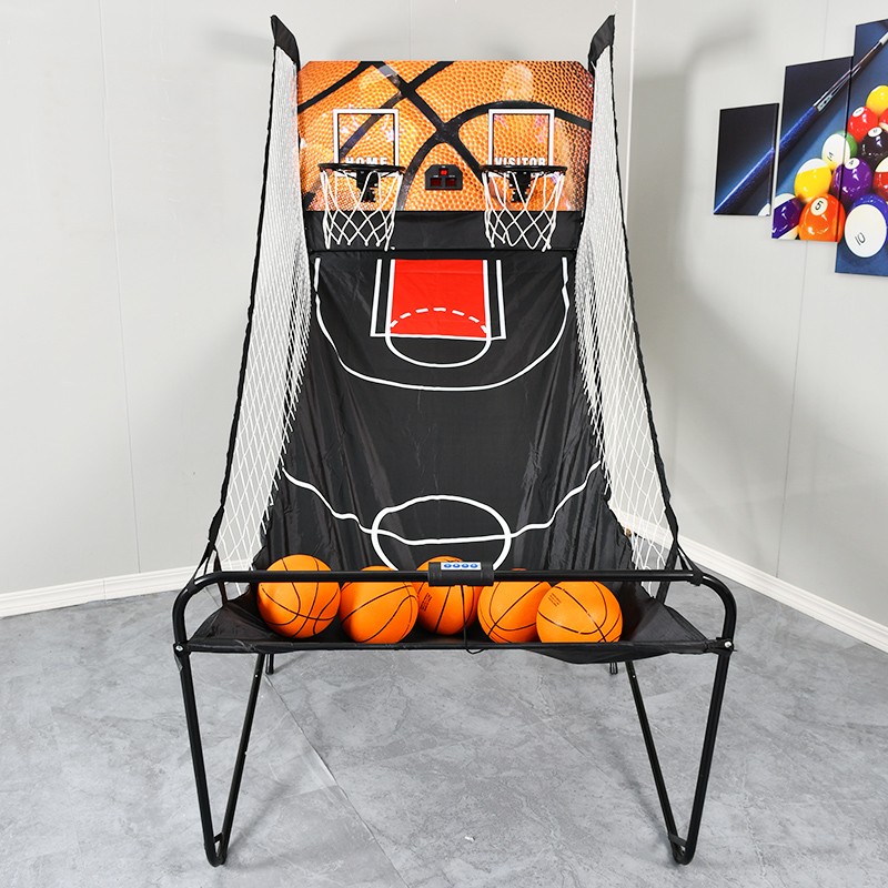 Double shooting machine adult indoor electronic scoring basketball rack fitness entertainment shooting game children shooting machine