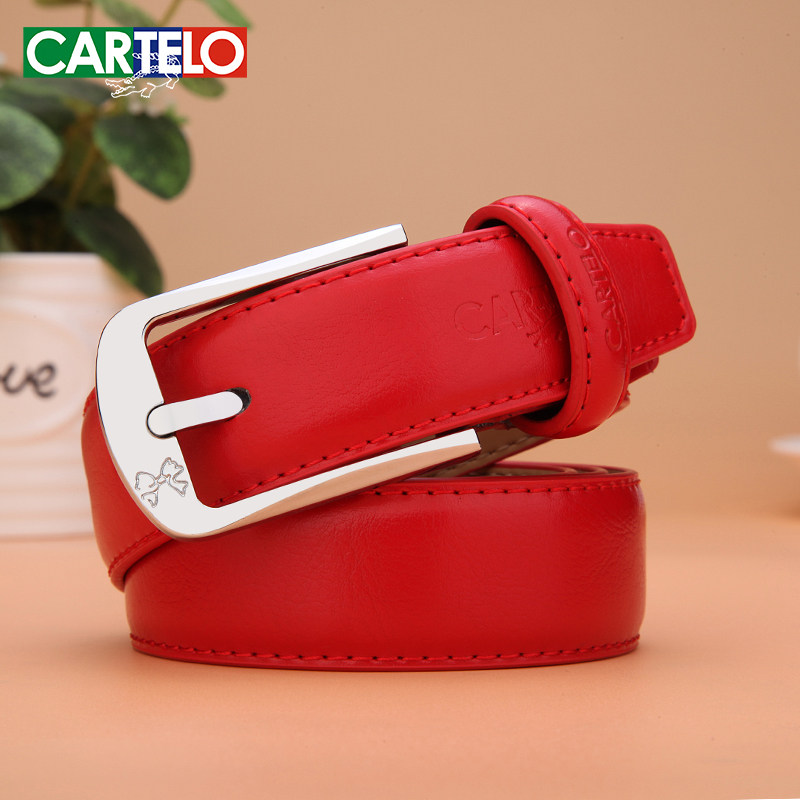 Kadile Crocodile Lady's leather belt fashion Han Paddle Needle Closed Belt Youth Pants