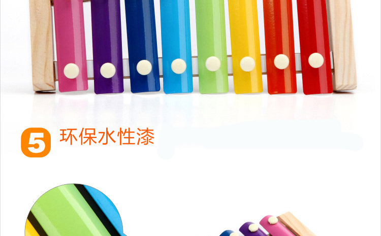 Bàn tay trẻ em bằng gỗ tám tông gõ đàn piano nhỏ xylophone 1-2-3-4 tuổi bé trai và bé gái đồ chơi âm nhạc bằng gỗ đồ chơi thông minh cho bé