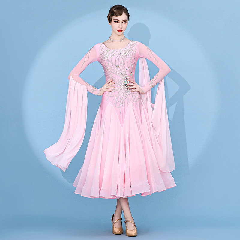 Soft Fragrance Soft Jade High Booking Series Morden Dance Dress S7088 National Standard Dance Dress Studydress Studydress Competition Performance Costume-Taobao