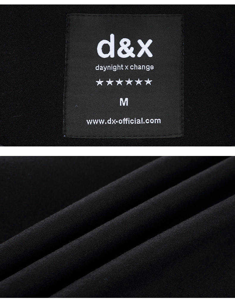 Dx triều mùa đông thương hiệu nam dài áo triều của nam giới thời trang trở lại in áo len XM651F022