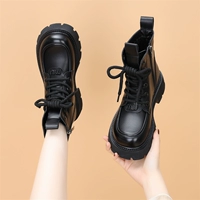 Martens, демисезонные утепленные модные универсальные короткие сапоги, из натуральной кожи