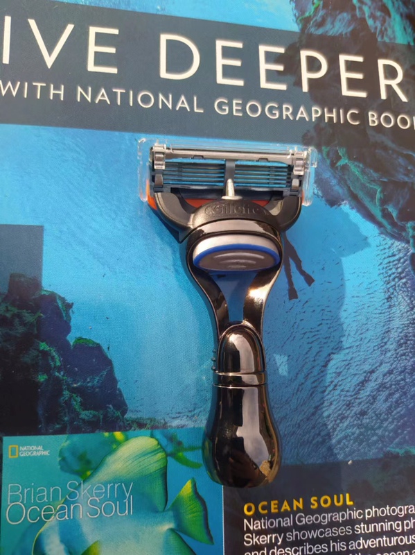 Travel-Style Gillette Fusion Razor, Metal Handle Manual Razor, Business Gift, Bald Head Razor, Non-Electric