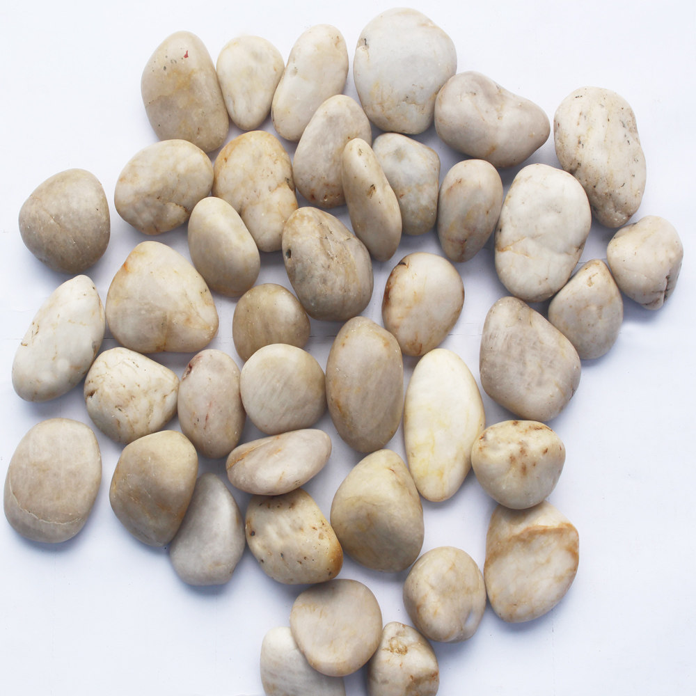 Light polished cobblestone white rain floral stone family stone landscaped stone paving garden stone white stone jaggi