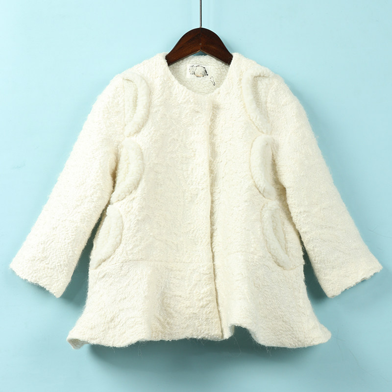 Too PN Child Clothing Winter Clothing New Products Sweet Girl Wool Big Clothes Small Fragrant Wind Trendy Polenta Coat Cut Mark