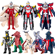 Genuine Ultraman Salted Egg Superman 2 Deformation Monster Set Universe Superman Saventero Boy Toy