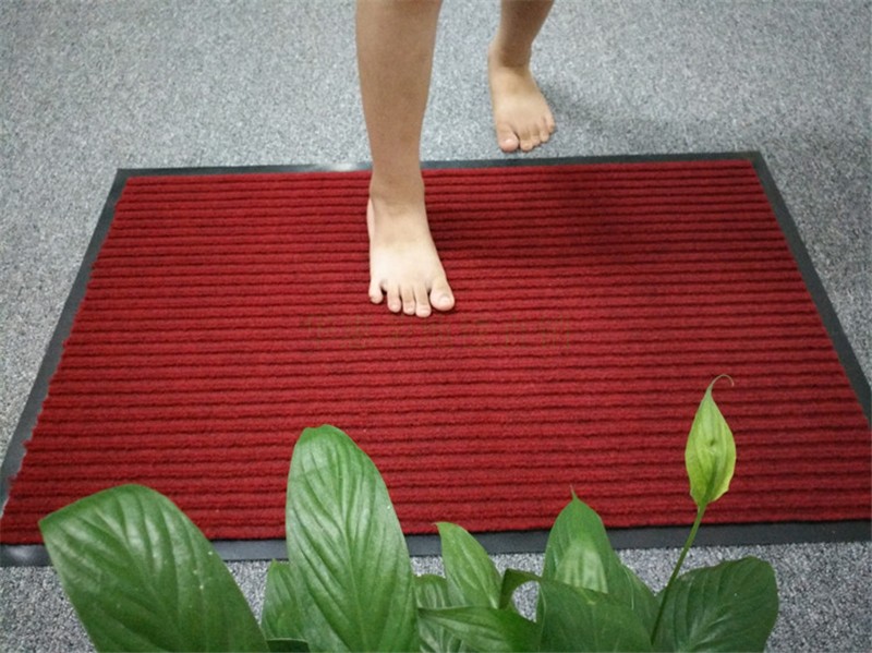 Đôi sọc thảm cửa Welcome Welcome Mat tiền sảnh không trượt SWrXPmzV bụi thảm thảm - Thảm sàn thảm xốp vân gỗ