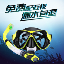 Diving Mirror Snorkeling Triple Treasure Suit Nearsightedness Adult Children Full Dry Respiratory Pipe Instrumental Glasses Mask Swimming Gear