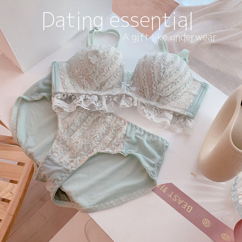 Steel-free ring gathering bras small chest bra a cup girls without empty cup thickness sexy underwear suit