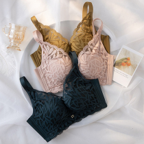 Comfortable latex cotton underwear womens non-steel ring gathering bra Adjustable collars luxury sexy lace bra