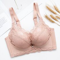 Physical explosive underwear women without steel ring flat chest small bra sexy lace thick 5CM bra adjustment type upper support