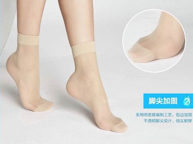 Pha lê vớ ngắn bán buôn mùa xuân và mùa hè siêu mỏng chống móc trong suốt vô hình màu đen thịt đôi tat dep cho nu